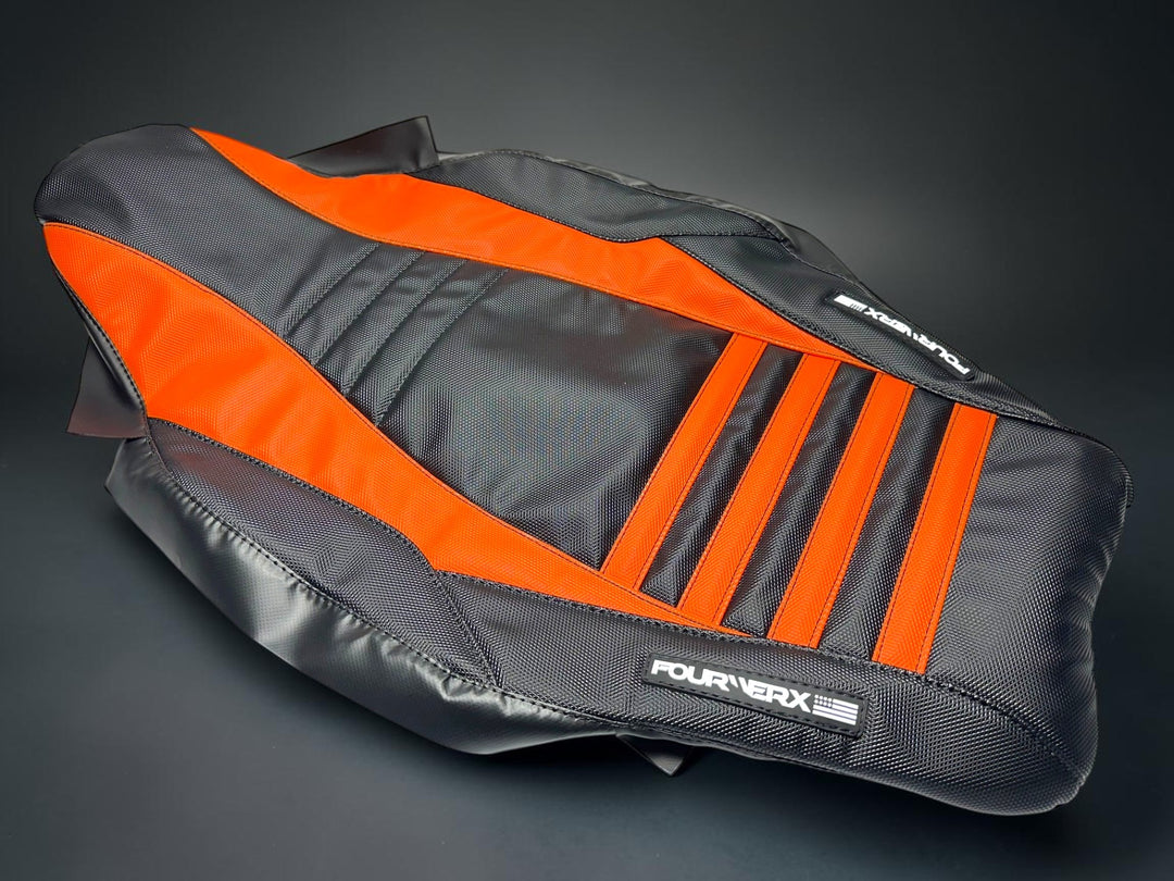 HONDA TRX450R v4 SEAT COVER - BLACK / ORANGE - BLEM