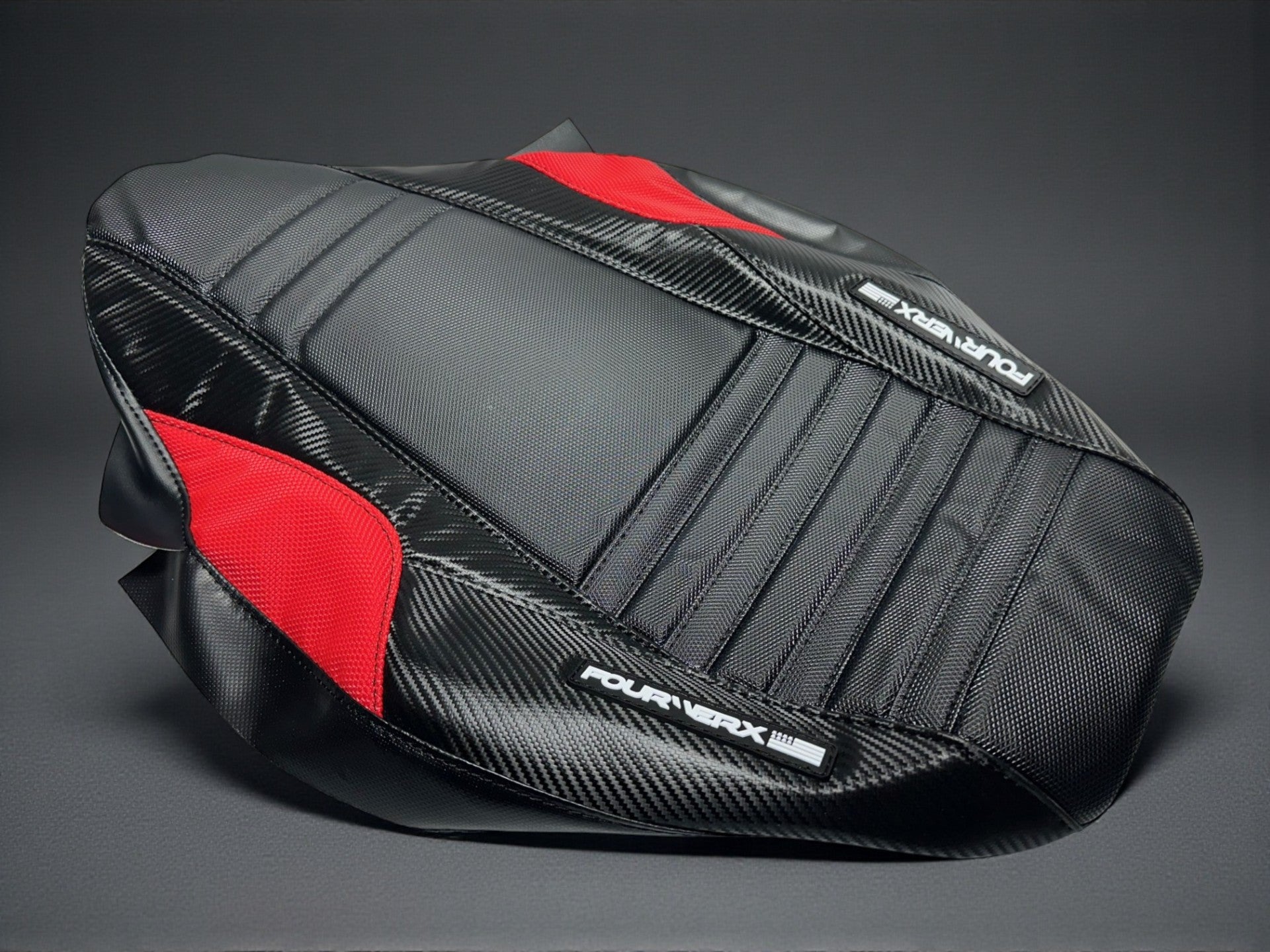 HONDA TRX90 (2006+) SEAT COVER - BLACK / RED – FourWerx Carbon