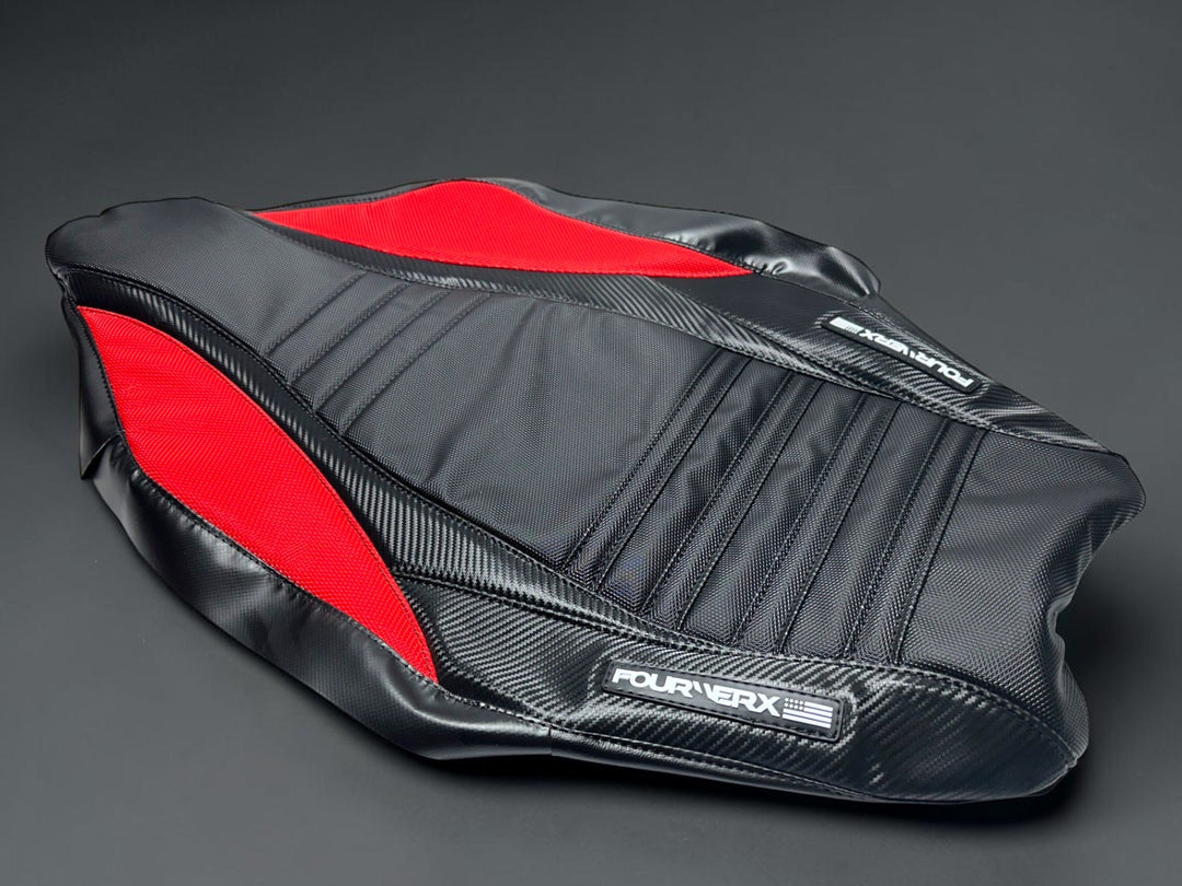 HONDA TRX450R v2 SEAT COVER - BLACK / RED