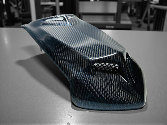 TRX450R 'X7'  BLUE WIRE CARBON FIBER HOOD - LIMITED