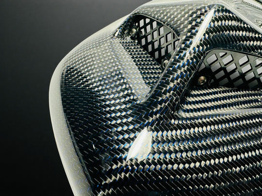 TRX450R 'X7'  BLUE WIRE CARBON FIBER HOOD - LIMITED