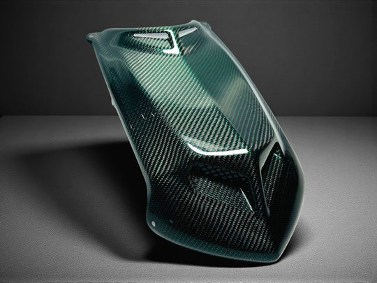 TRX450R 'X7'  GREEN WIRE CARBON FIBER HOOD - LIMITED