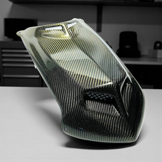 TRX450R 'X7'  GOLD WIRE CARBON FIBER HOOD - LIMITED