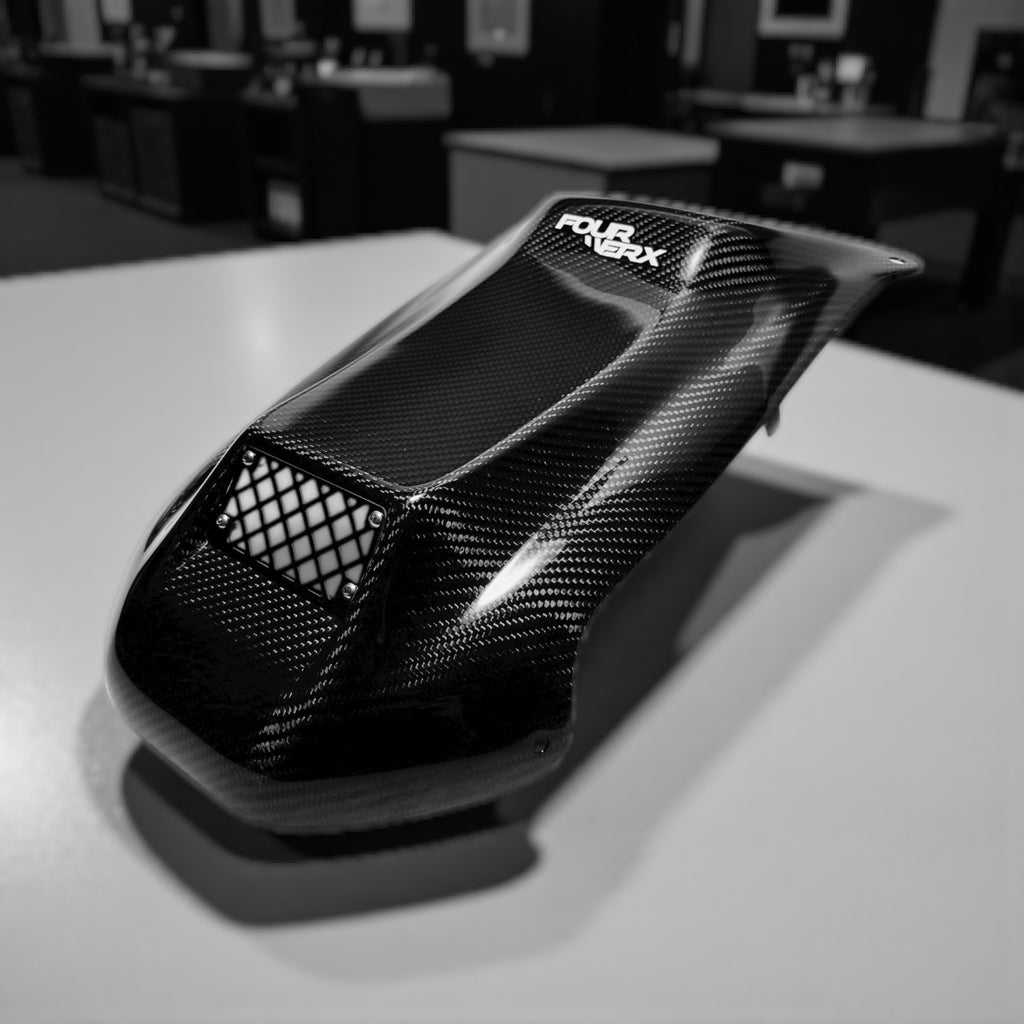 TRX450R 'XR' SCOOPED CARBON FIBER HOOD – FourWerx Carbon - Carbon