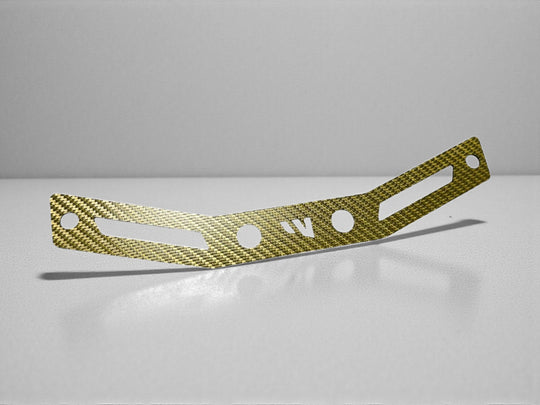 YFZ450R BATTERY BRACE PLATE - GOLD HYBRID CARBON FIBER