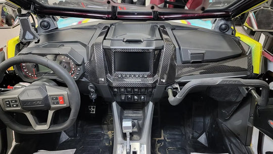 2020-24 POLARIS RZR PRO XP / PRO R CARBON FIBER DASH TRIM KIT ( 3 PC )