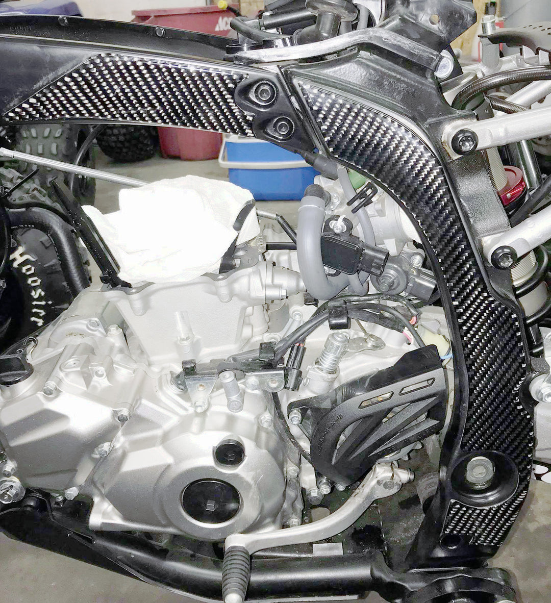 YAMAHA YFZ450R / X (09+) - CARBON FIBER FRAME PROTECTION SET