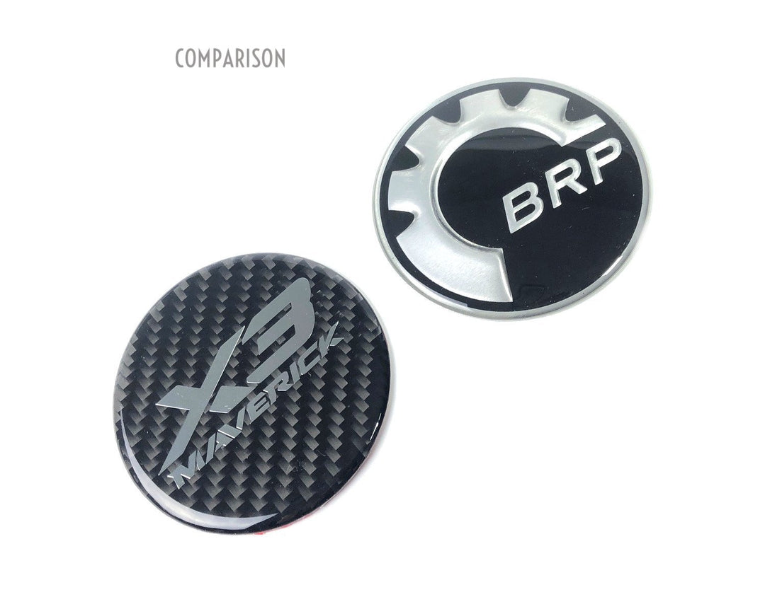 CAN AM MAVERICK X3 CARBON FIBER HOOD BADGE