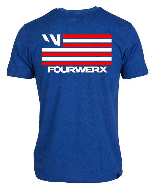 'FLAG' TEE SHIRT - BLUE