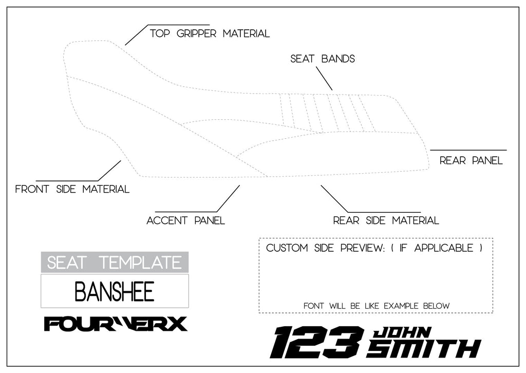 YAMAHA BANSHEE ATV CUSTOM SEAT COVER | LIVE PREVIEW