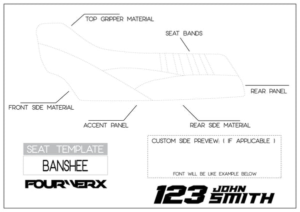 YAMAHA BANSHEE ATV CUSTOM SEAT COVER | LIVE PREVIEW