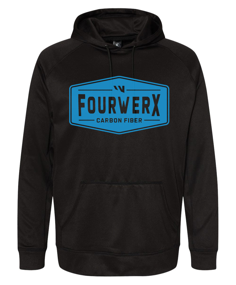 FOURWERX HOODIE - BLACK / BLUE