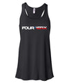 PATRIOTIC FLOWY RACERBACK TANK - BLACK