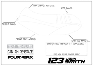 CAN AM RENEGADE ATV CUSTOM SEAT COVER | LIVE PREVIEW