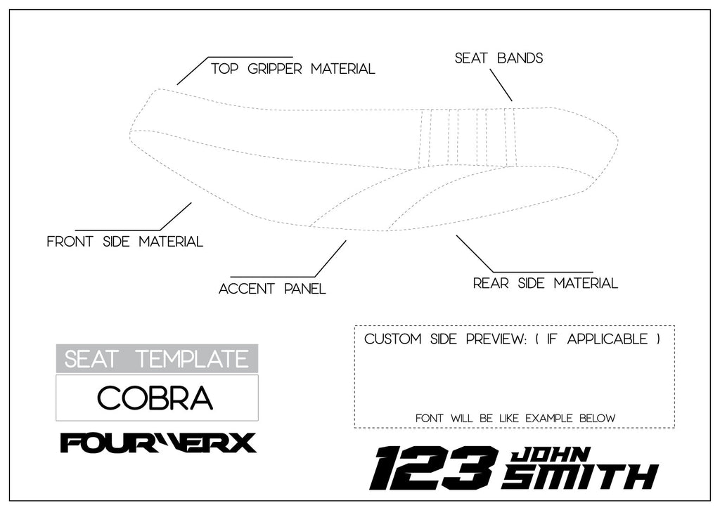 COBRA EXC ATV CUSTOM SEAT COVER | LIVE PREVIEW