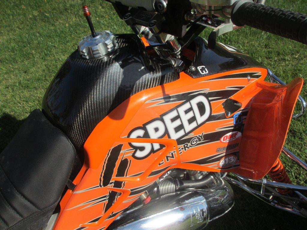 TRX250R CARBON FIBER 'IMS' 4 GALLON TANK COVER