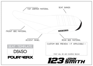 CAN AM DS450 ATV CUSTOM SEAT COVER | LIVE PREVIEW