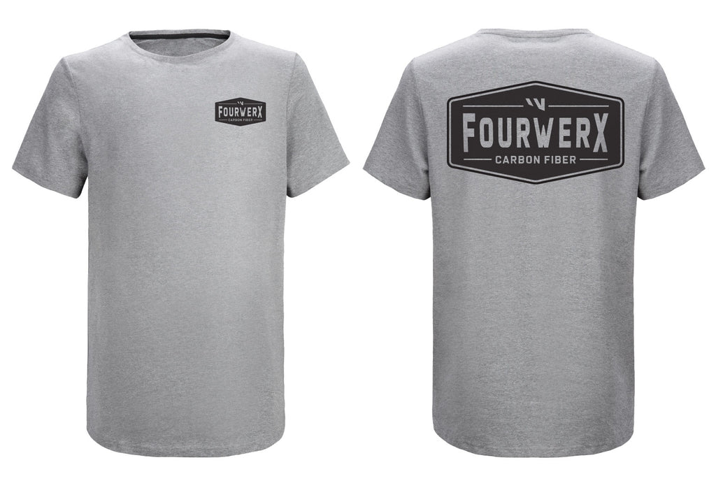 PATCH TEE SHIRT - HEATHER GREY / BLACK