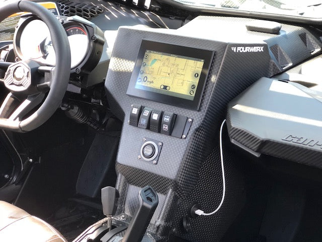 CAN AM MAVERICK X3 CARBON FIBER G2 RACE DASH ( CENTER ) | FourWerx ...