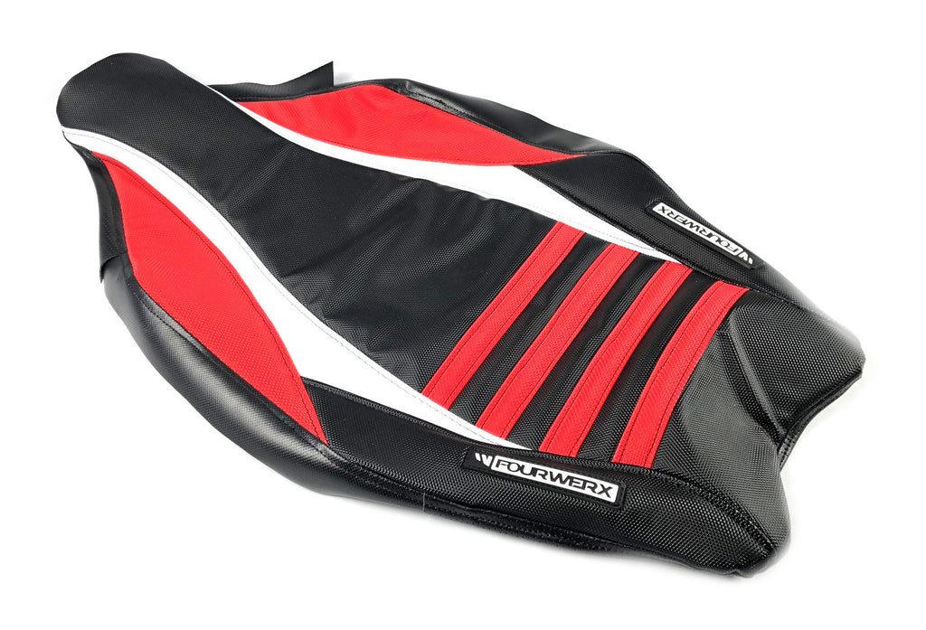 HONDA TRX450R v2 SEAT COVER - BLACK / RED / WHITE