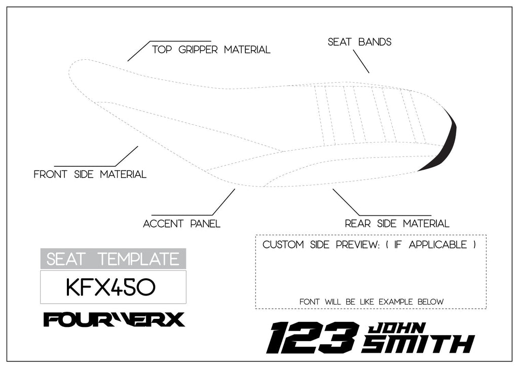 KAWASAKI KFX450 ATV CUSTOM SEAT COVER | LIVE PREVIEW