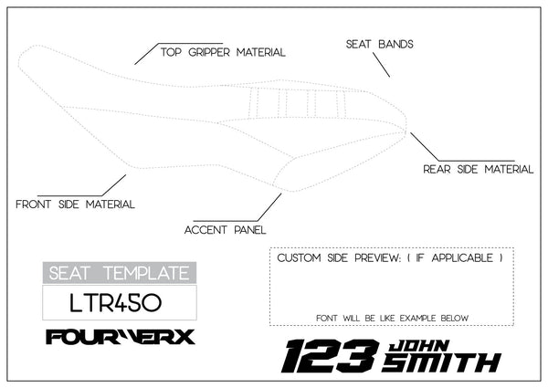 SUZUKI LTR450 ATV CUSTOM SEAT COVER | LIVE PREVIEW