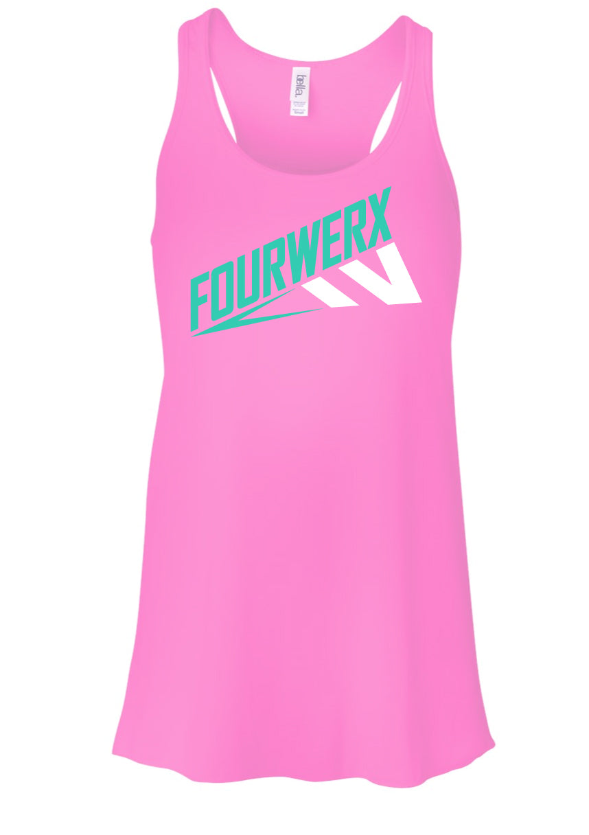 FOURWERX FLOWY RACERBACK TANK - PINK