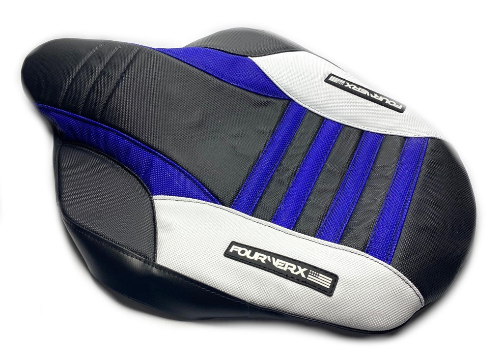 YAMAHA RAPTOR 90 SEAT COVER - BLACK / BLUE / WHITE – FourWerx
