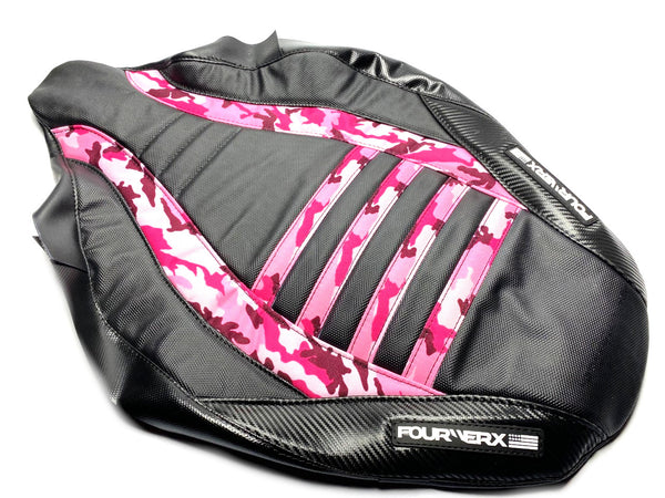 YAMAHA RAPTOR 125/250 SEAT COVER - BLACK / PINK CAMO