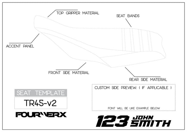 HONDA TRX450R V2 CUSTOM SEAT COVER | LIVE PREVIEW