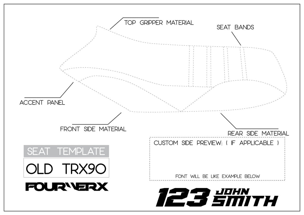 HONDA TRX90 99-05 ATV CUSTOM SEAT COVER | LIVE PREVIEW