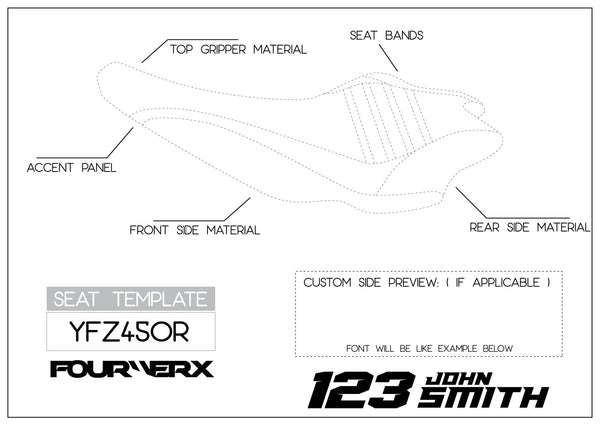 YAMAHA YFZ450R ATV CUSTOM SEAT COVER | LIVE PREVIEW