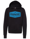 YOUTH FOURWERX HOODIE - BLACK / BLUE