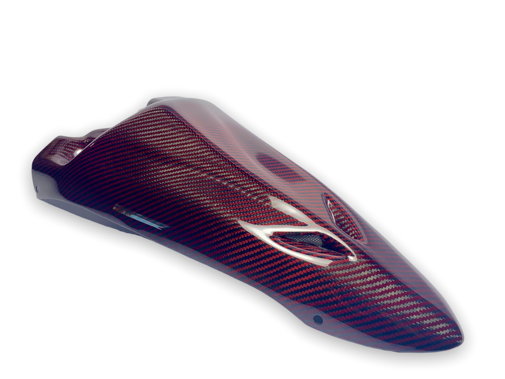 14+ YFZ450R TWIN SCOOPED 'RED WEAVE' CARBON FIBER HOOD
