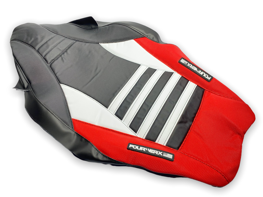 HONDA TRX450R v3 SEAT COVER - BLACK / RED/  WHITE