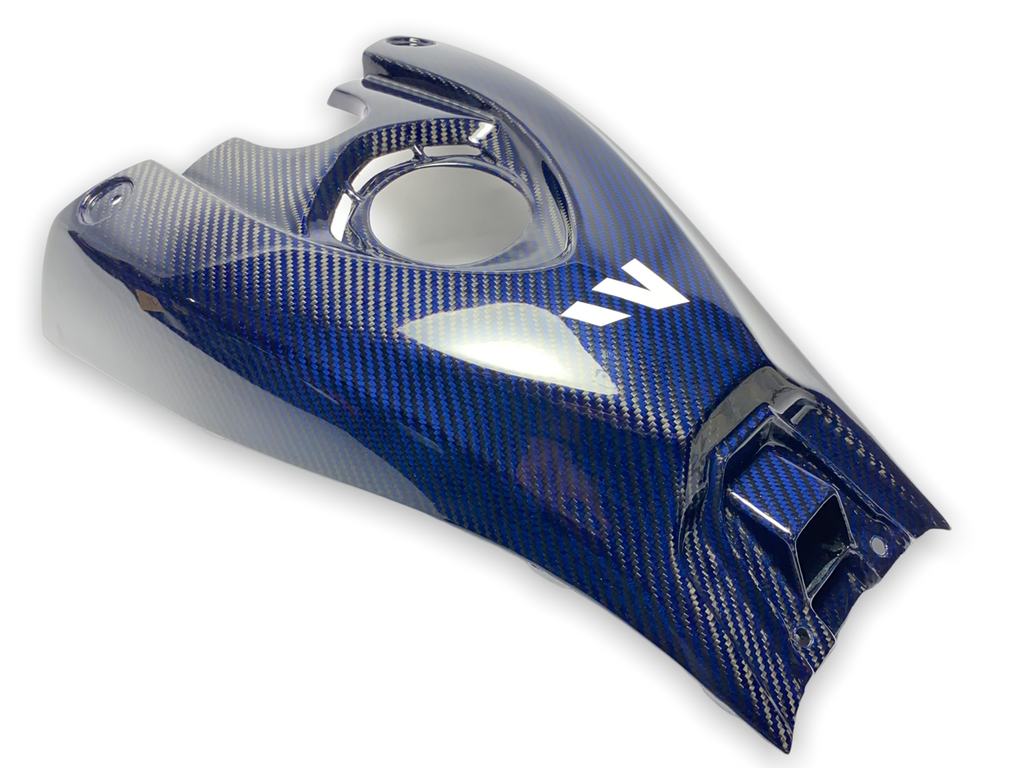 14+ YFZ450R 'BLUE WEAVE' CARBON FIBER TANK COVER