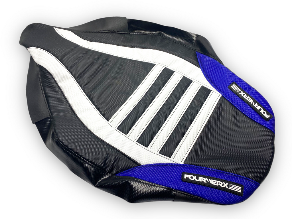 YAMAHA RAPTOR 125/250 SEAT COVER - BLACK / WHITE / BLUE