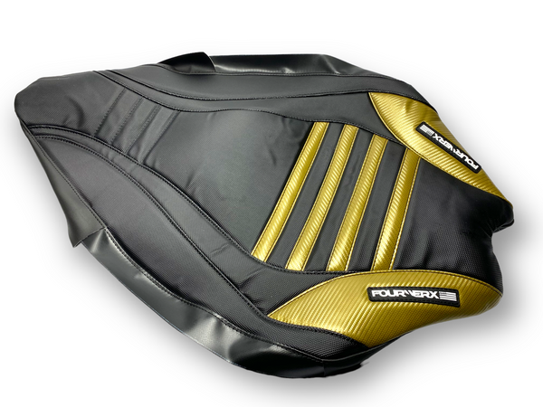 YAMAHA 09+ YFZ450R SEAT COVER - BLACK / GOLD CARBON