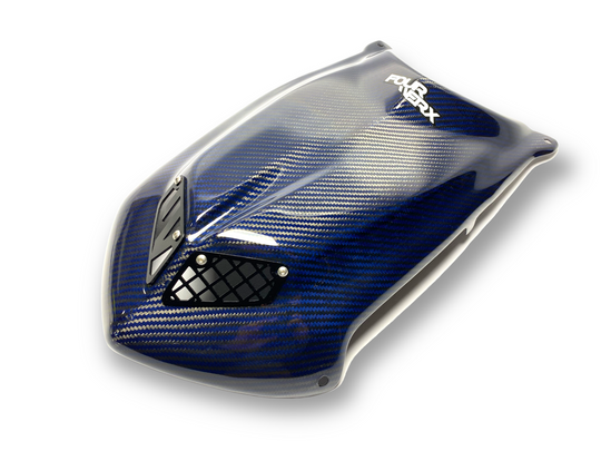 TRX450R 'A58' BLUE WEAVE CARBON FIBER HOOD