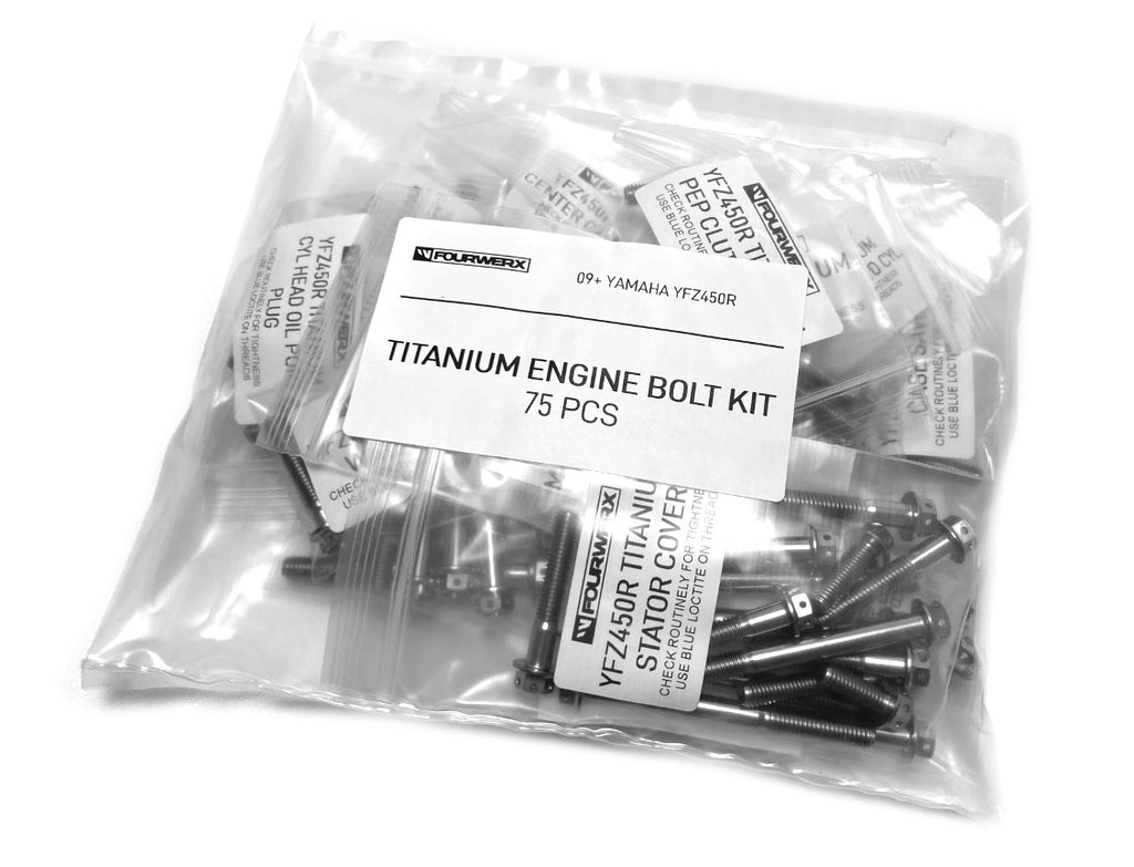 09+ YAMAHA YFZ450R TITANIUM ENGINE BOLT KIT