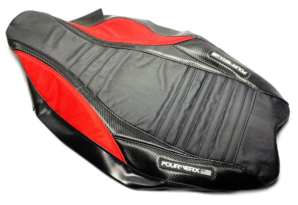 HONDA TRX450R v2 SEAT COVER - BLACK / RED