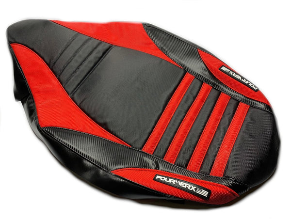 YAMAHA 04+ YFZ450 CARB SEAT COVER - BLACK / RED